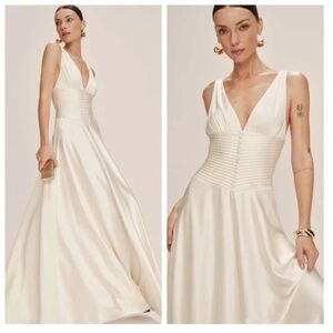 Reformation Cream Wedding Dress